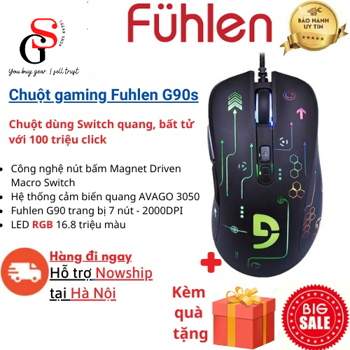 Chuột chơi game Chuột gaming Fuhlen G90s RGB- 2nd95% _Chuột gaming giá rẻ chính hãng