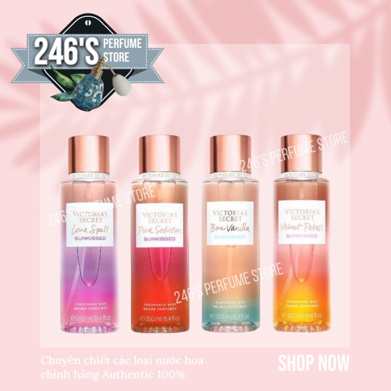 ✨Mun✨VICTORIA'S SECRET Xịt Thơm Toàn Thân Body Mist -  Love Spell Sunkissed | Thế Giới Skin Care