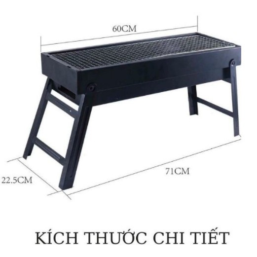 [ TẶNG KÈM GANG TAY NƯỚNG ] Bếp nướng than hoa BBQ ngoài trời cao cấp không khói