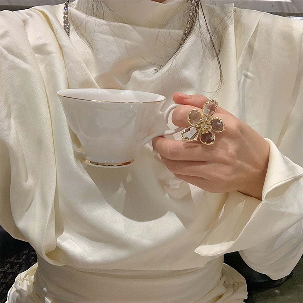 Nhẫn Đeo Tay Kim Loại Đính Đá Thời Trang Cho Nữ