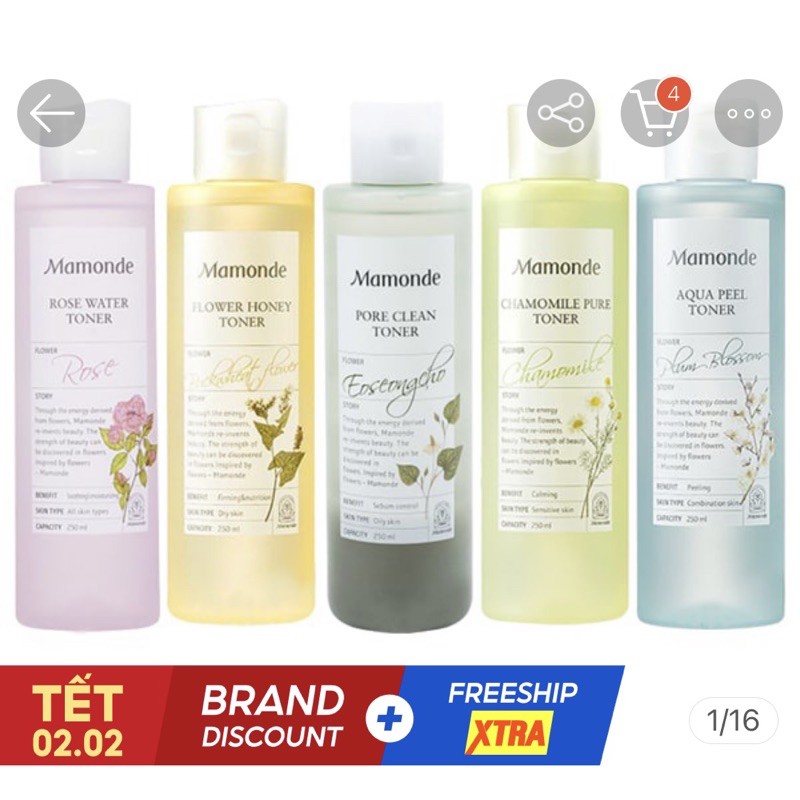 [250ml] Nước cân bằng da Mamonde Toner 250ml
