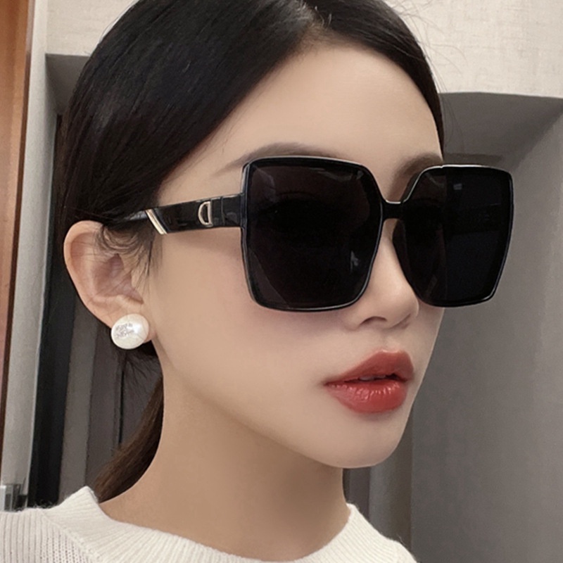 Kính Mát Vuông Oversized Thời Trang Mới Với Thương Hiệu D Sang Trọng UV400 Bán Sỉ