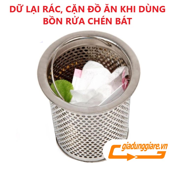 (Bán sỉ ) GIỎ LỌC RÁC INOX lắp bồn rửa chén bát chống tắc ống thoát nước dễ dàng thay thế cho gia đình - giadunggiare.vn