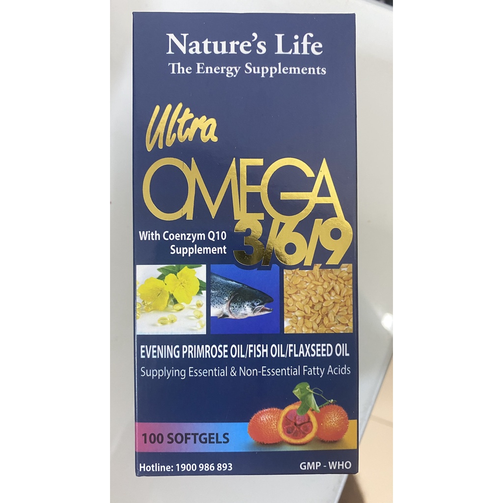 Omega 369.Bổ Sung Tăng Cường Thị Lực,Tim Mạch Trí Não.Giảm Lão Hóa Đẹp Da.Chai 100 Viên