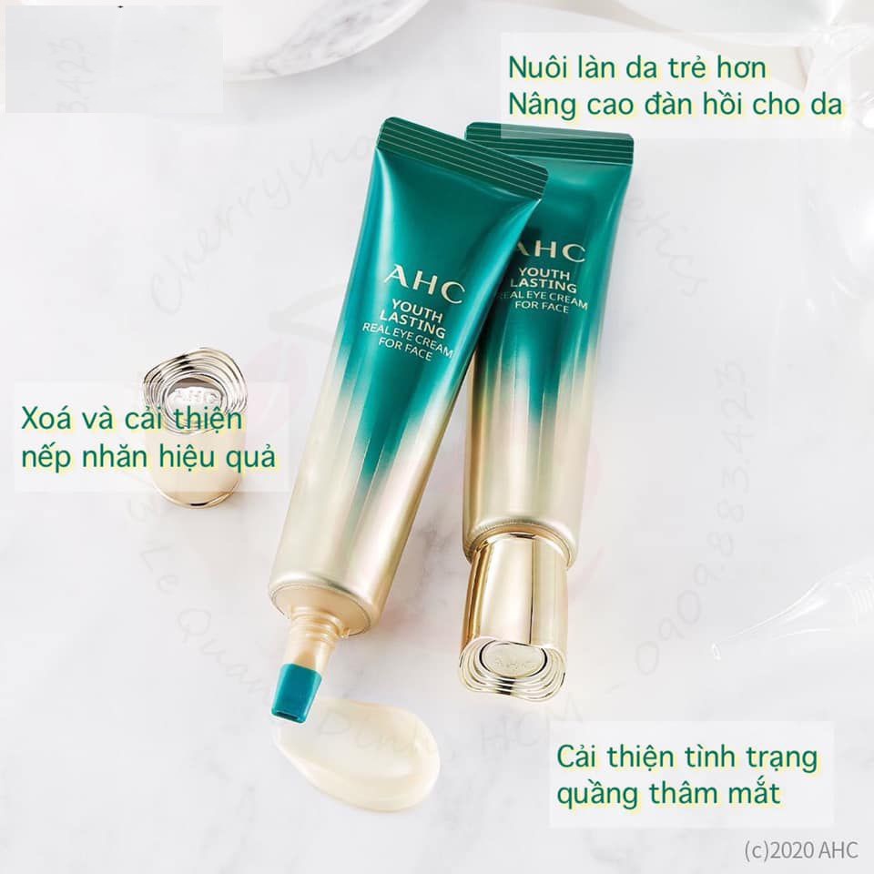 Kem mắt [Hết thâm quầng mắt 100%_Hàng Auth] Kem Mắt AHC ULTIMATE REAL EYE CREAM FOR FACE 12ml &amp;30ml