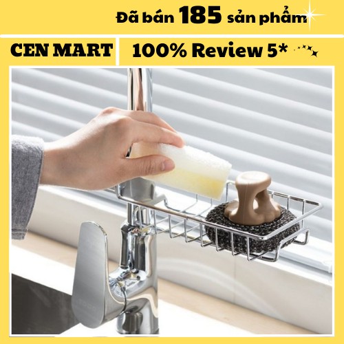 Giá Treo Vòi Đựng Đồ INOX Để Đồ Giẻ Rửa Chén Bát