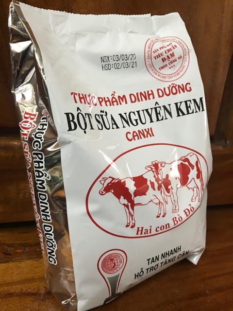 Bột Sữa Nguyên Kem Hai Con Bò Đỏ - Giúp tăng canxi và tăng cân