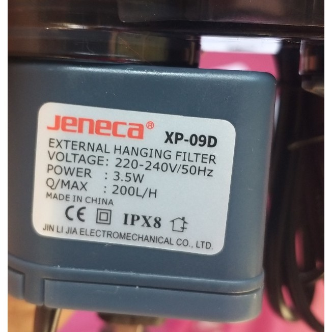 Lọc Treo Hồ Cá Jeneca XP - 09 công suất 3.5W Tích Hợp Lọc Váng dành cho hồ cá cảnh, thủy sinh
