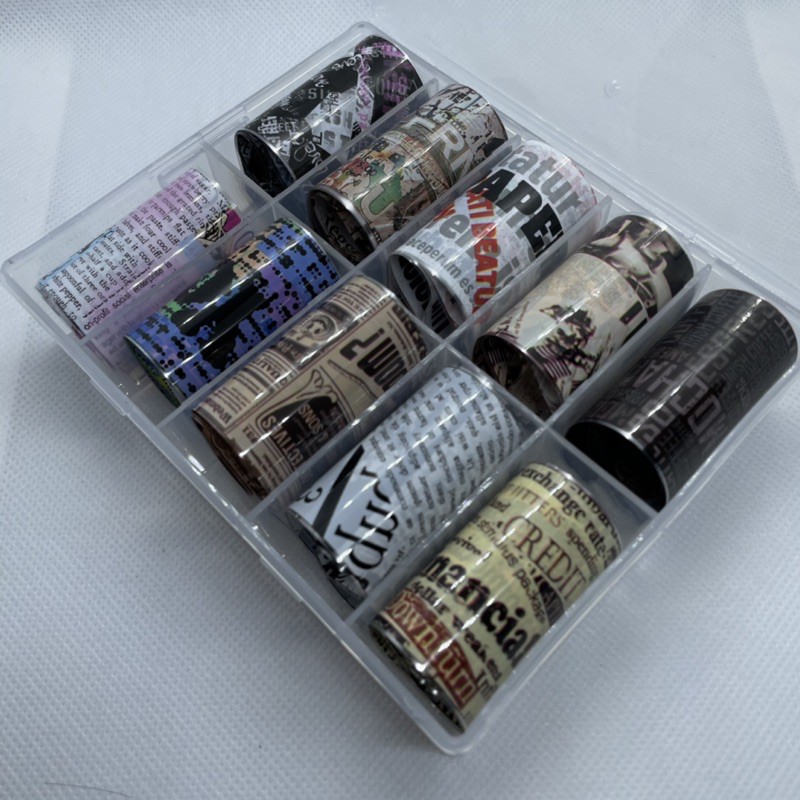 Foil Dán Móng , Foil Nail Hoạ Tiết Báo Trí