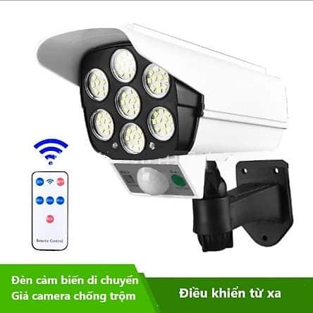 Đèn Năng Lượng mặt Trời Giả Camera Chống Trộm giá rẻ Đèn Led Cảm Ứng Tự Động Bật Tắt Có Điều Khiển từ xa chống Nước ip67