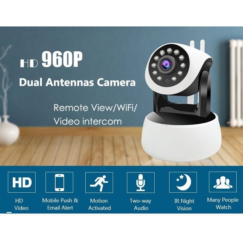 Camera IP Yoosee 2 anten quay ngày đêm IPC-Z18HL 960P