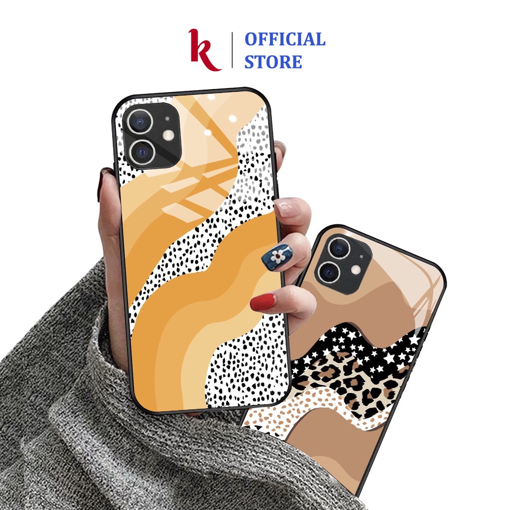 Ốp lưng iphone kính hoa văn độc đáo case 14plus 14 pro max 13 12 promax 11 mini 6 6s 7 8 plus x xr xs Se