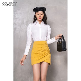 Chân váy ngắn nữ 92WEAR đủ màu, đủ size, vạt chéo quyến rũ JAW0513