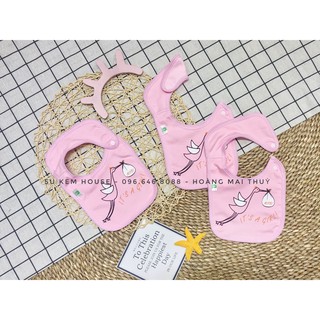 Set 3 yếm vuông sơ sinh Mipbi cho bé