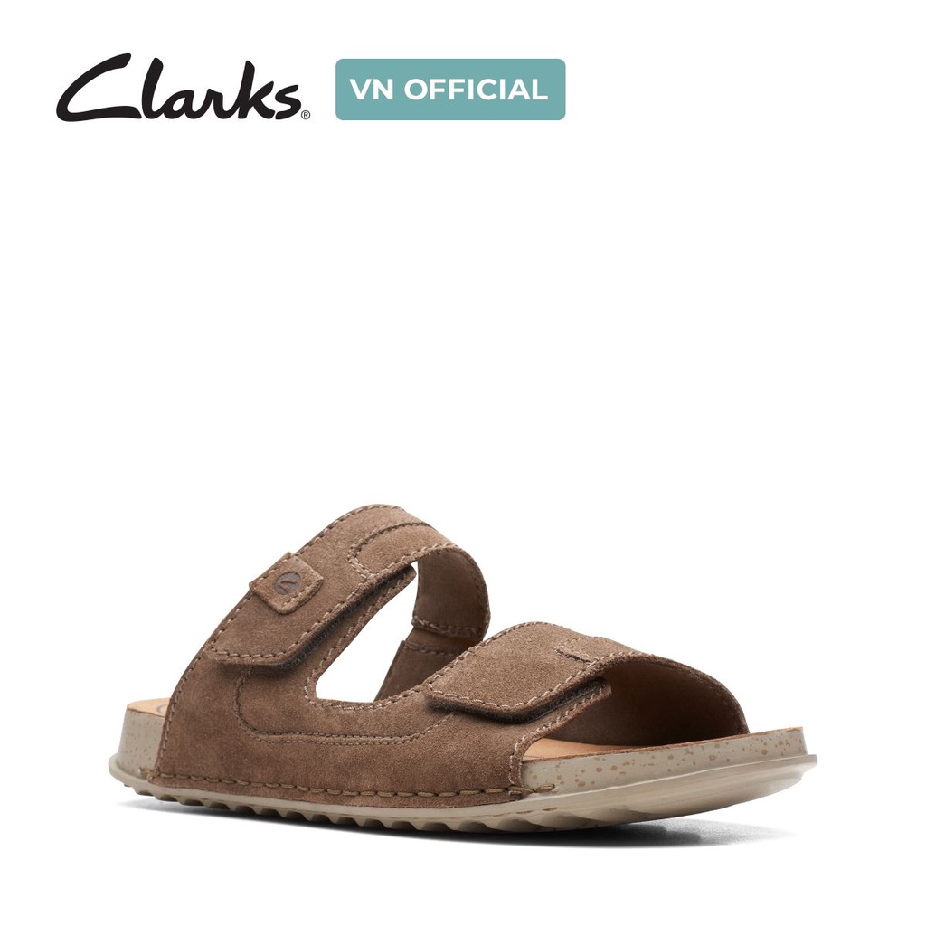 Dép Quai Ngang Da Nam Clarks CLARKS Crestview Easy màu xanh