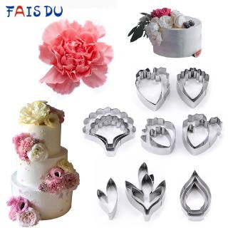 Khuôn cắt tạo hình cánh hoa mẫu đơn / hoa lily / cẩm chướng trang trí bánh kem diy