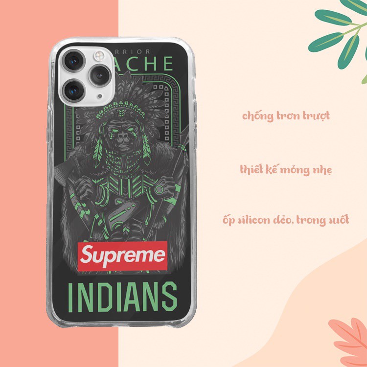 Ốp lưng iphone Indians Supreme cho Iphone 5 6 7 8 Plus X Xr 11 12 Pro Max JC20200900001