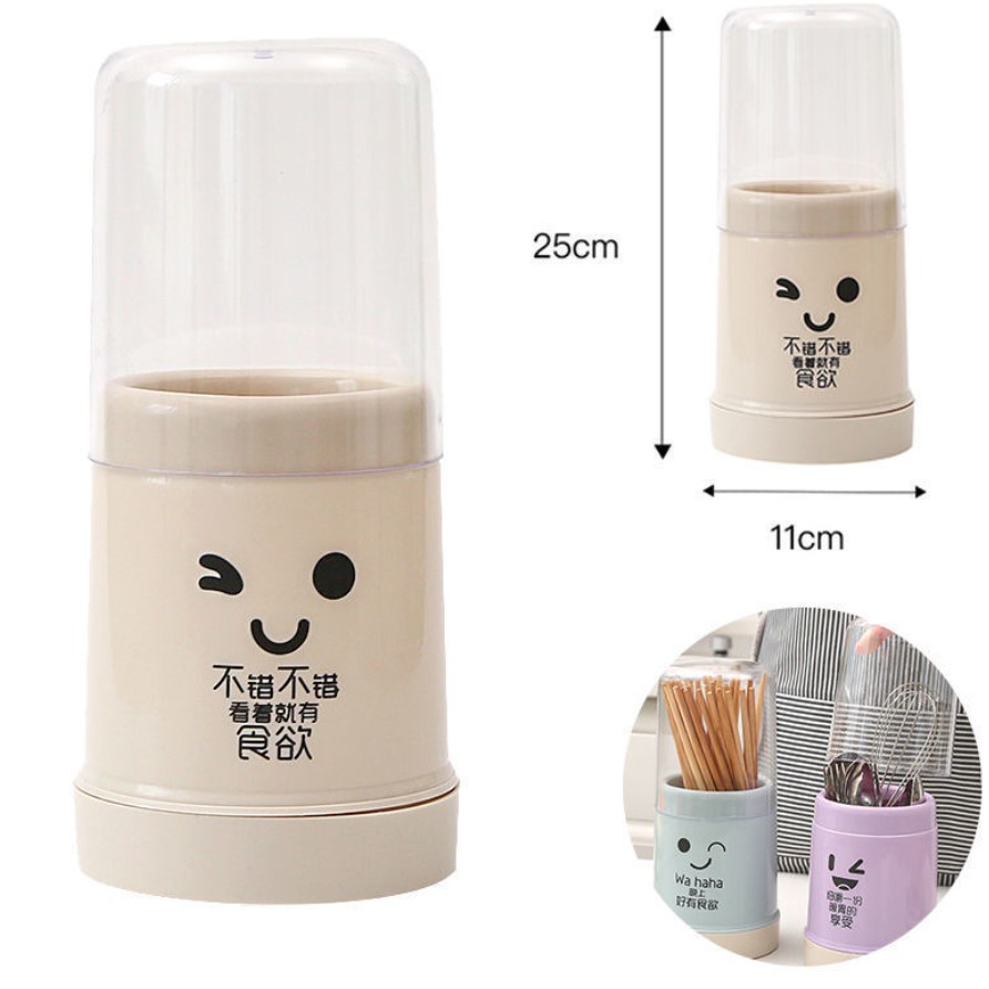 Hộp Đựng Đũa, Thìa Có Nắp Đậy Tiện Dụng Chống Ẩm Mốc
