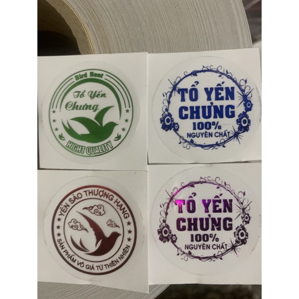 TEM DECAL DÁN NẮP HỦ YẾN TRÒN