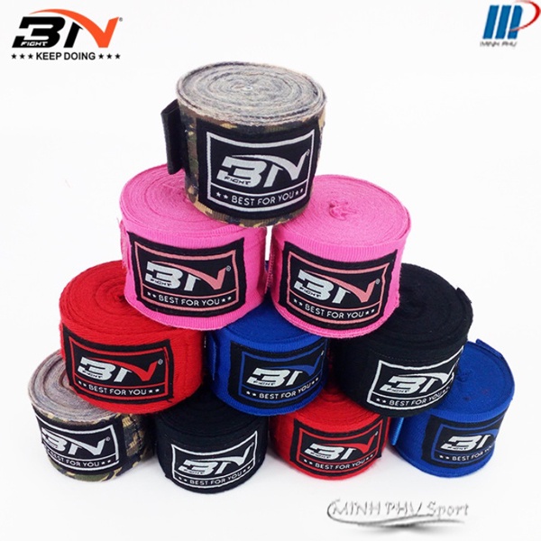 Băng Quấn Tay Boxing BN 3M Nhiều Màu - Giây Đai Cotton Co Giãn Thoải Mái