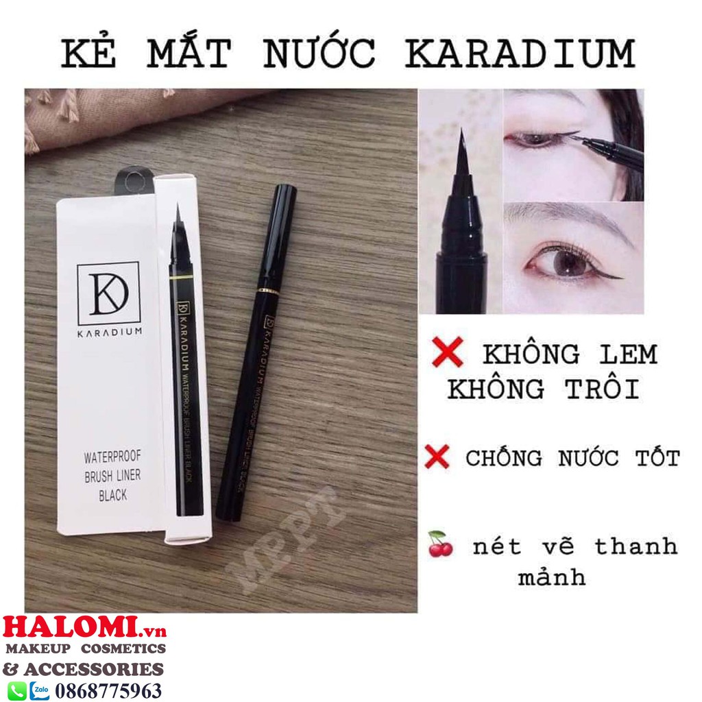 Bút Kẻ Mắt Nước Karadium Waterproof Brush Liner Black 0.55g | BigBuy360 - bigbuy360.vn