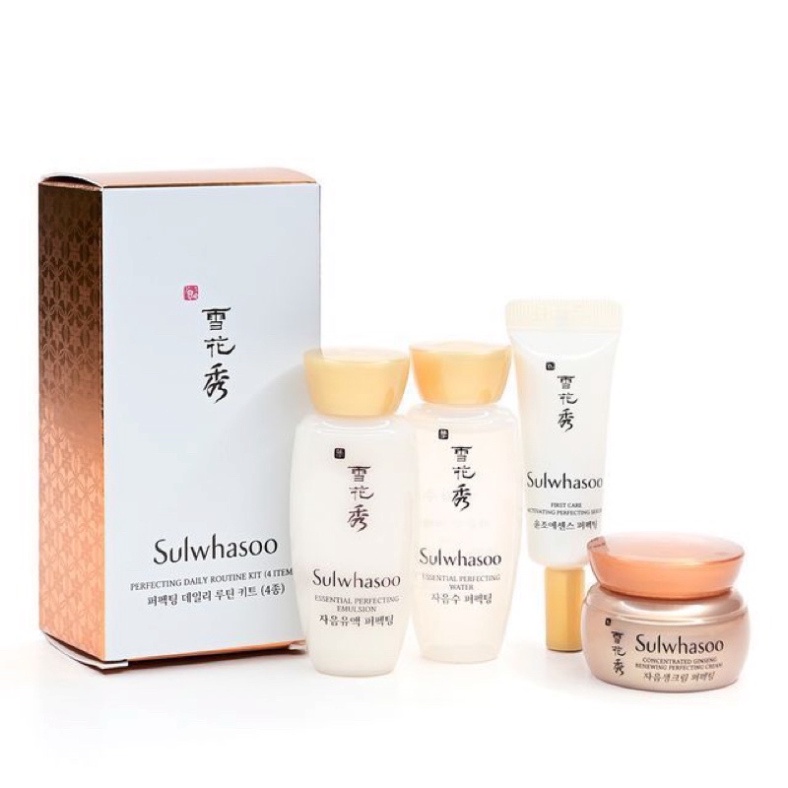 Set Sulwhasoo Dưỡng Da Sáng Mịn, Nâng Cơ, Giảm Nhăn, Chống Lão Hóa - Sulwhasoo Perfecting Daily Routine Kit