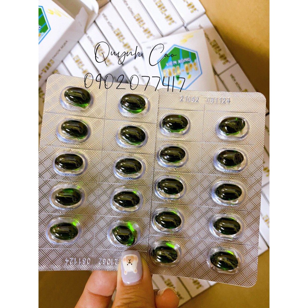 Viên xông EUCA OPC - Xông khi cảm cúm, xông s.á.t k.h.u.ẩ.n mũi họng [Hộp 20 vỉx 10 viên]