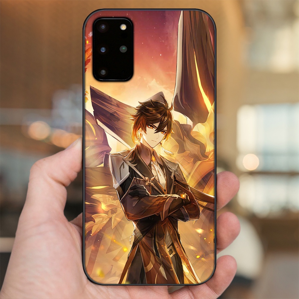 Ốp lưng Samsung S20 Plus viền đen in hình Zhongli Genshin Impact