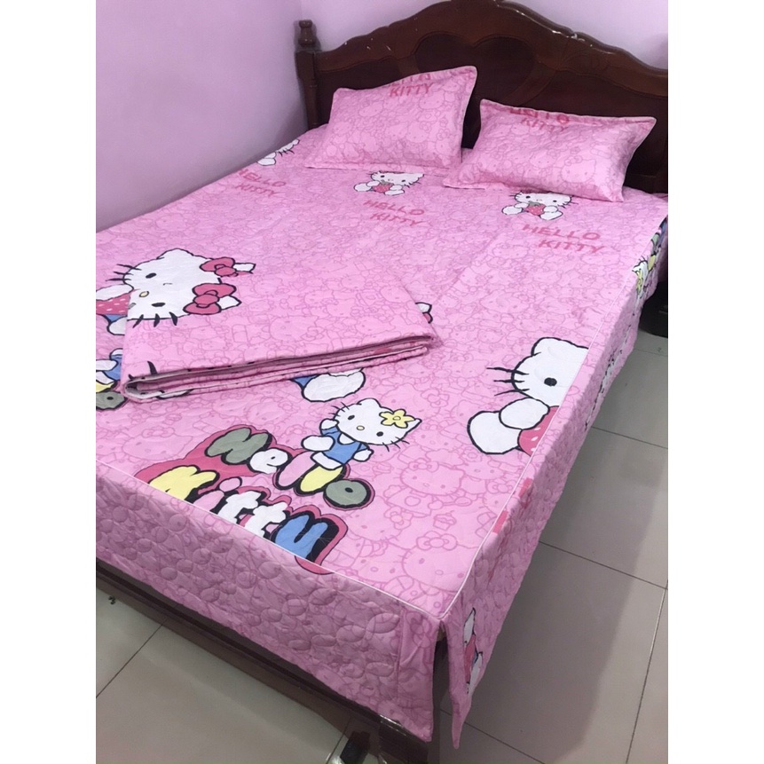Bộ chăn ga gối trần bông xẻ góc