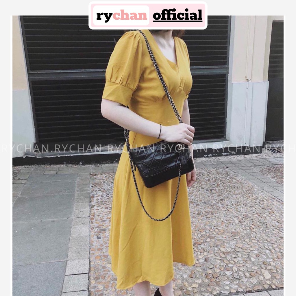 [ẢNH THẬT CUỐI] DX004 - Đầm Xòe Cổ V Mềm Mịn Nhiều Màu