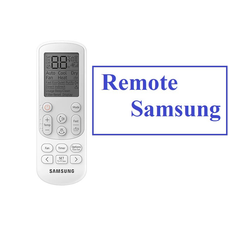 [Mã ELHA22 giảm 5% đơn 300K] Remote điều khiển điều hoà SAM SUNG (tròn 2đầu)-Bh đổi mới -tặng pin chính hãng