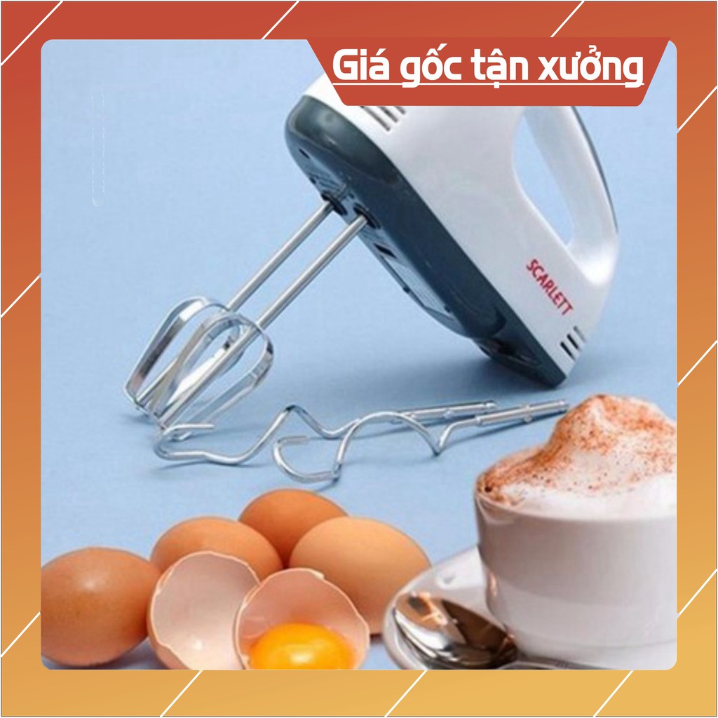 Máy Đánh Trứng Cầm Tay, Máy Đánh Trứng Mini 7 Tốc Độ Cực Mạnh Kèm 4 Thanh Đánh Trứng - Bảo Hành 6 tháng