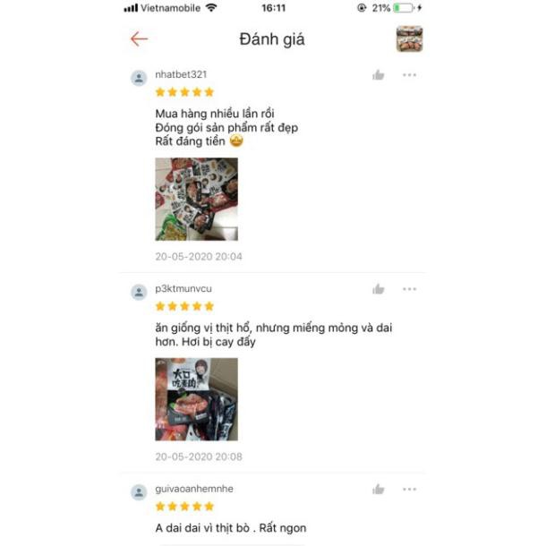 Thịt Nướng BBQ Chay Cay Cơm Tự Sôi Siêu Ngon - Gói To 26gr