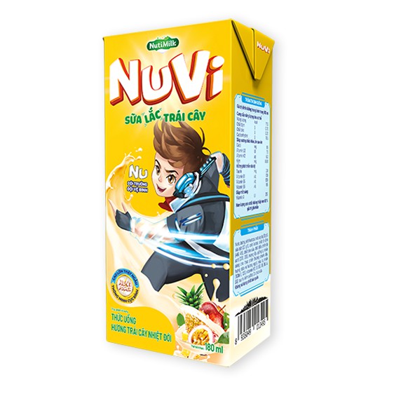 Nuvi Thức uống hương trái cây nhiệt đới sữa lắc trái cây NTC180AZ 180ml - Thương Hiệu NUTIFOOD - THIVI