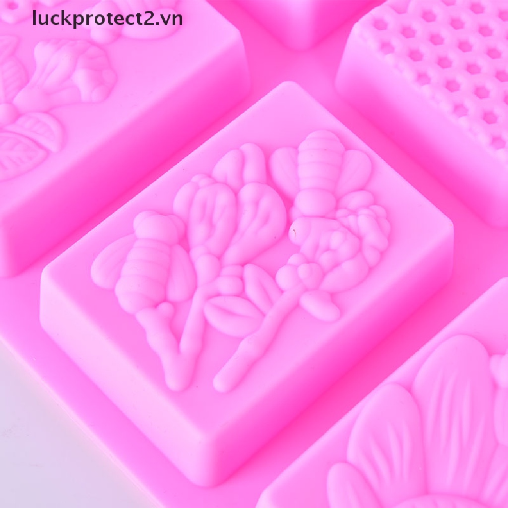 Khuôn silicon hình con ong 3d làm xà phòng handmade