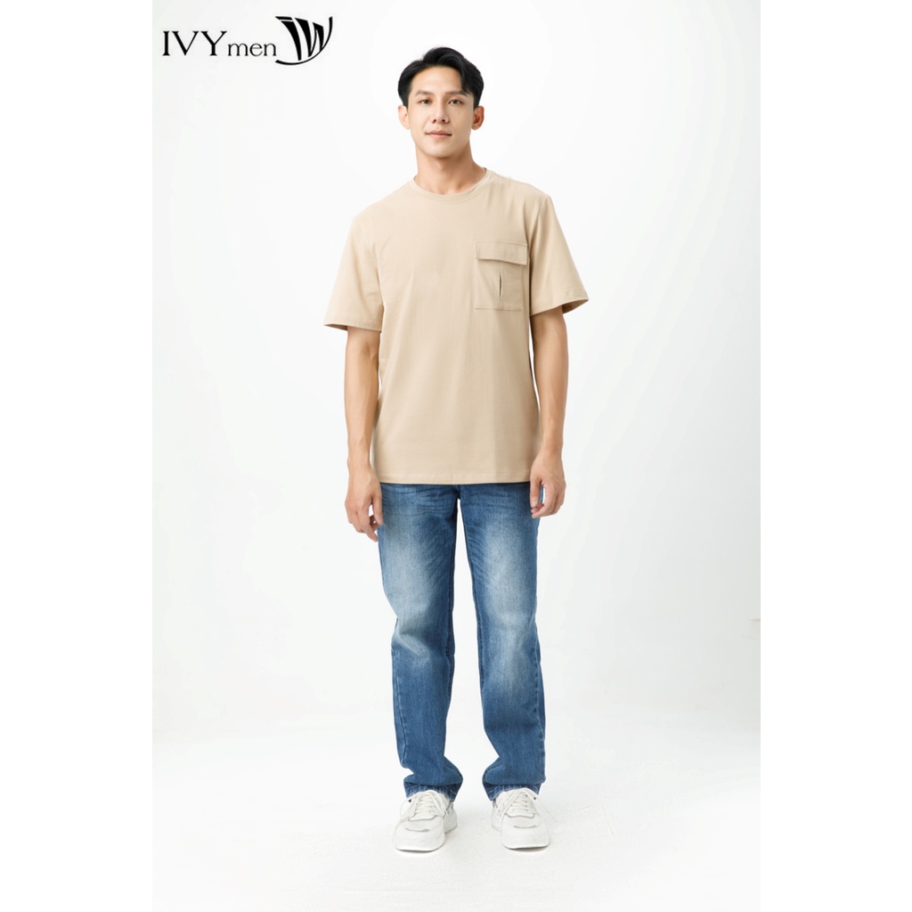 Áo thun phối túi hộp nam IVY moda MS 57E3346