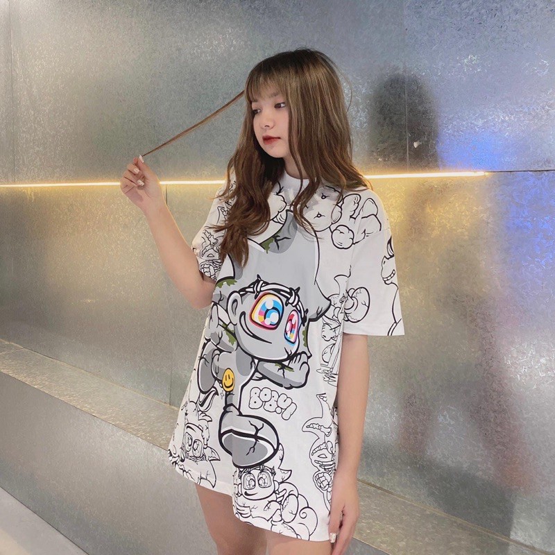 BOBUI BEBIBO OVERPRINT TEE/ WHITE