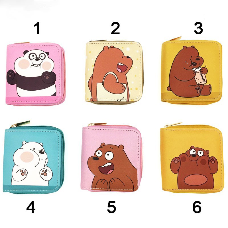 Bóp ví ngắn nữ cartoon hoạ tiết gấu We Are Bears hoạt hình - Link 6 - Monkeyshop078