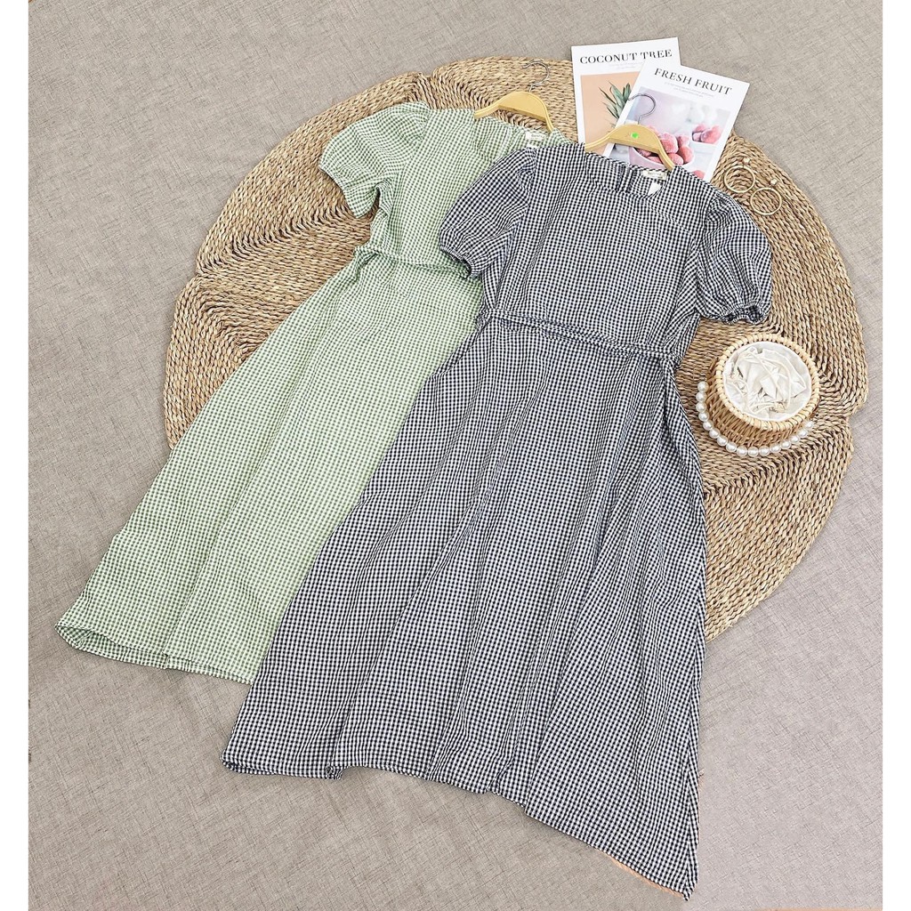 Đầm Bsk caro xanh hồng VNXK | BigBuy360 - bigbuy360.vn