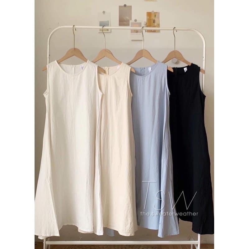 Đầm - Váy sát nách dáng dài Style Korea