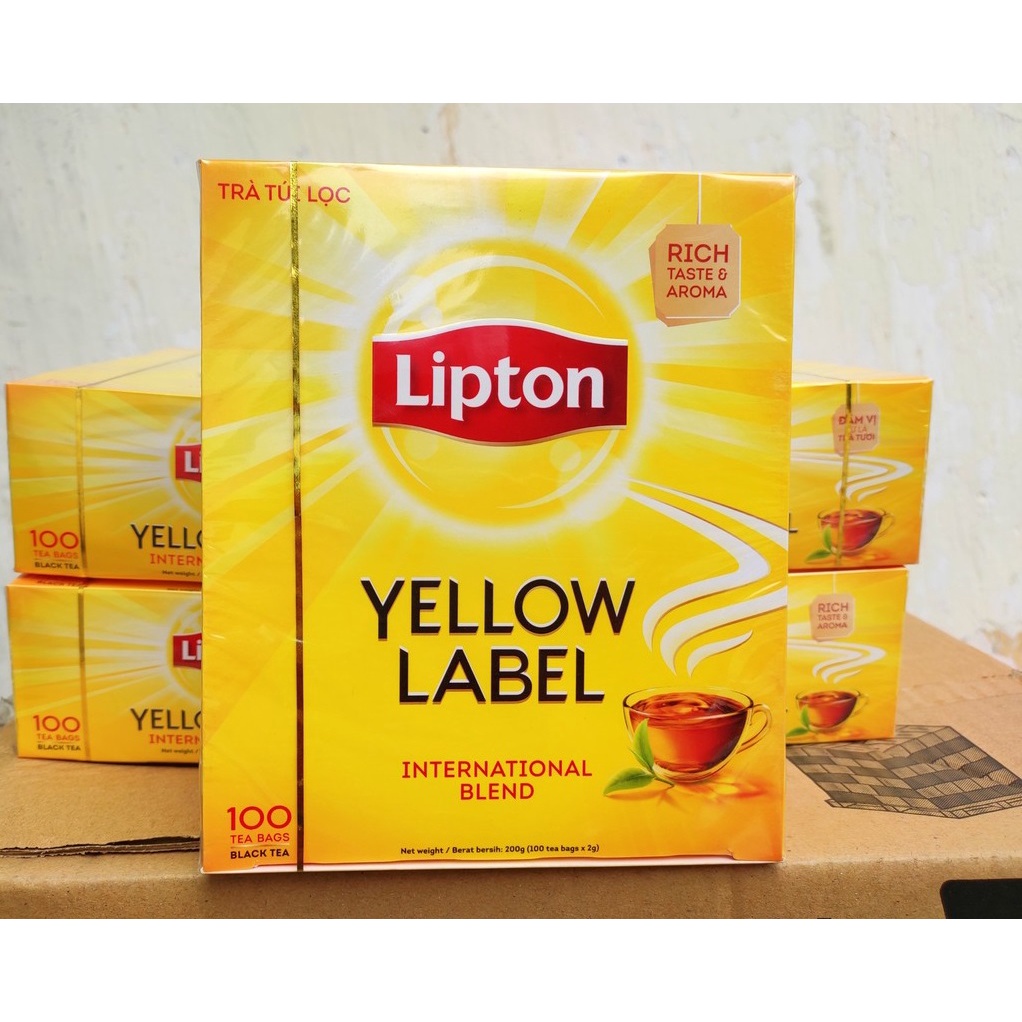 Trà Lipton Túi Lọc Hộp To 100 Gói Yellow Label Tea
