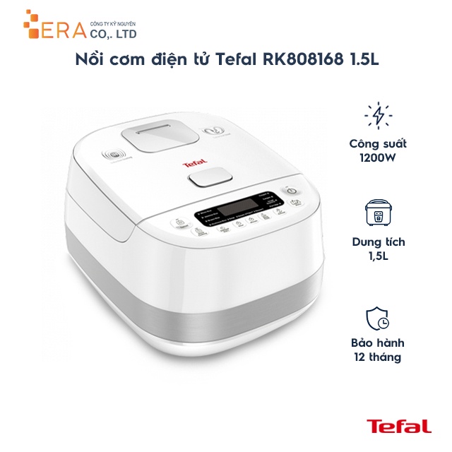 [Mã ELHADEV giảm 4% đơn 300K] Nồi cơm điện tử Tefal RK808168 1.5L