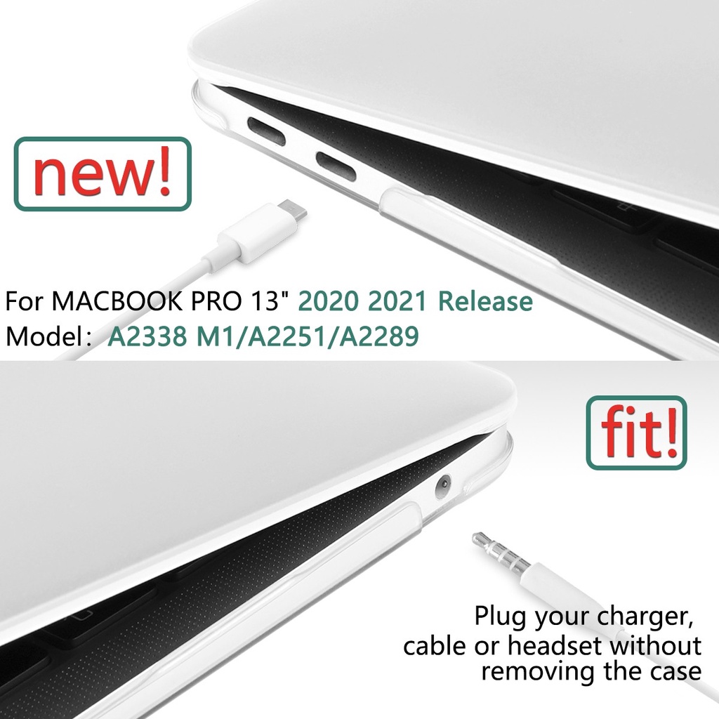 Ultra Ốp Máy Tính Bảng Cứng Siêu Mỏng Cho 2022 Macbook Pro Air M2 M1 A2681 A2338 A2337 A2179 Pro13 Retina Touch Bar A1706 A1708 A2251 A2159