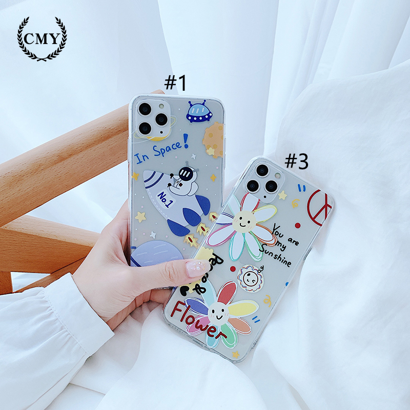 Ốp điện thoại trong suốt in họa tiết hoạt hình cho iPhone11/11Pro 11pro Max X XR XS XS MAX 7 8 plus SE | BigBuy360 - bigbuy360.vn