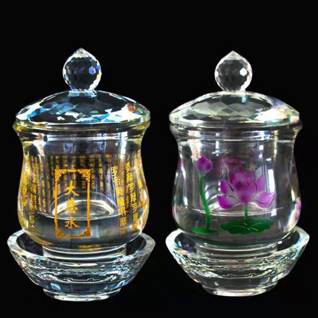 LY NƯỚC CÚNG PHẬT PHA LÊ 15 cm