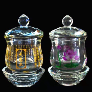 Ly nước cúng phật pha lê 15 cm