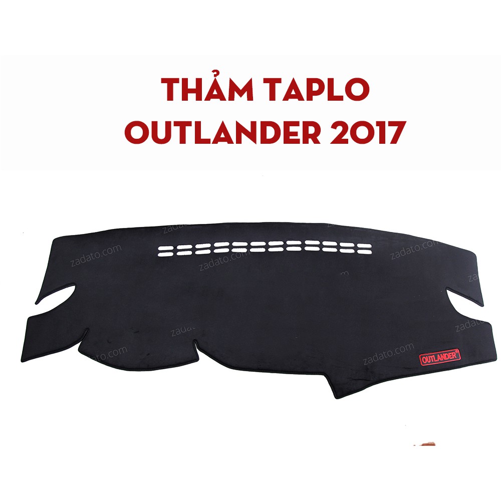 Thảm Taplo Mitsu Outlander đời 2016 đến 2020 Màu Đen Chất Liệu Nhung Lông Cừu Đế Có Chống Trượt, chuẩn form xe