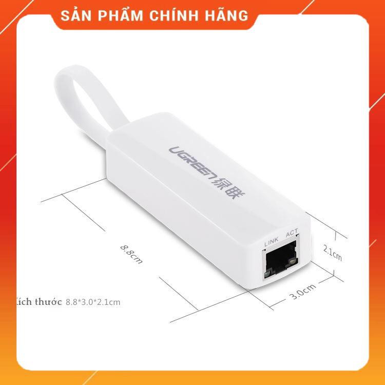 (Có sẵn) Card mạng USB 2.0 sang LAN 10/100 Lan card dây dẹt UGREEN 20268 _Siêu rẻ