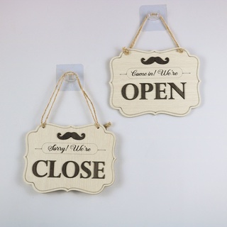 Bảng Gỗ Decor 2 Mặt Open Closed