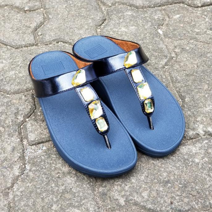 Fitflop Giày Sandal Da Màu Xám Bạc 36